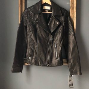Genuine Leather Michael Kors moto jacket.